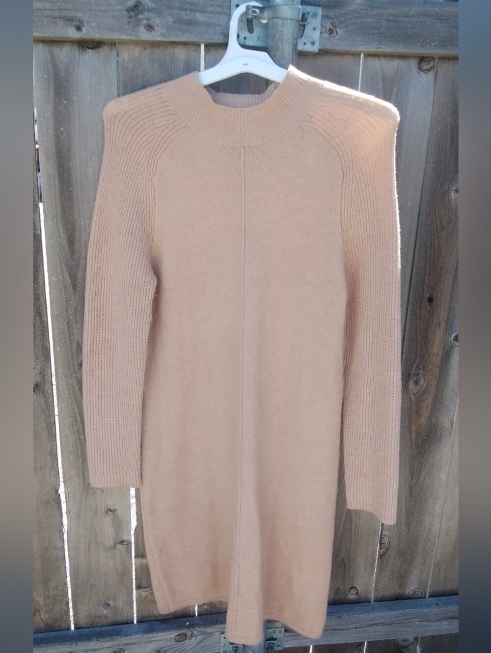 Banana Republic Merino Wool Dress Knit Sweater Funnel Neck Womens Md Long Sleeve